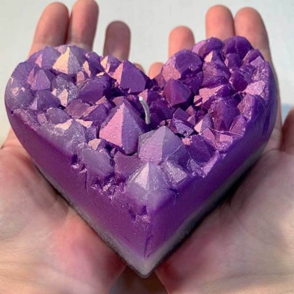 GEODE HEART Cluster Smokey Quartz (black) - Picture 3 of 3
